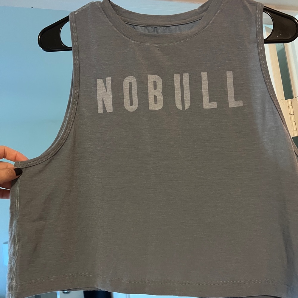 No Bull Women’s Muscle Tank (Crop) - Seasonal Color Blue - Sz Medium